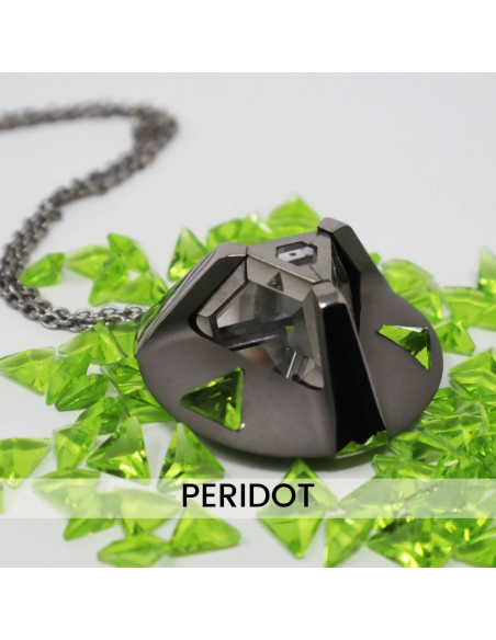 Paire enchevêtrée avec pendentifs en pierres précieuses